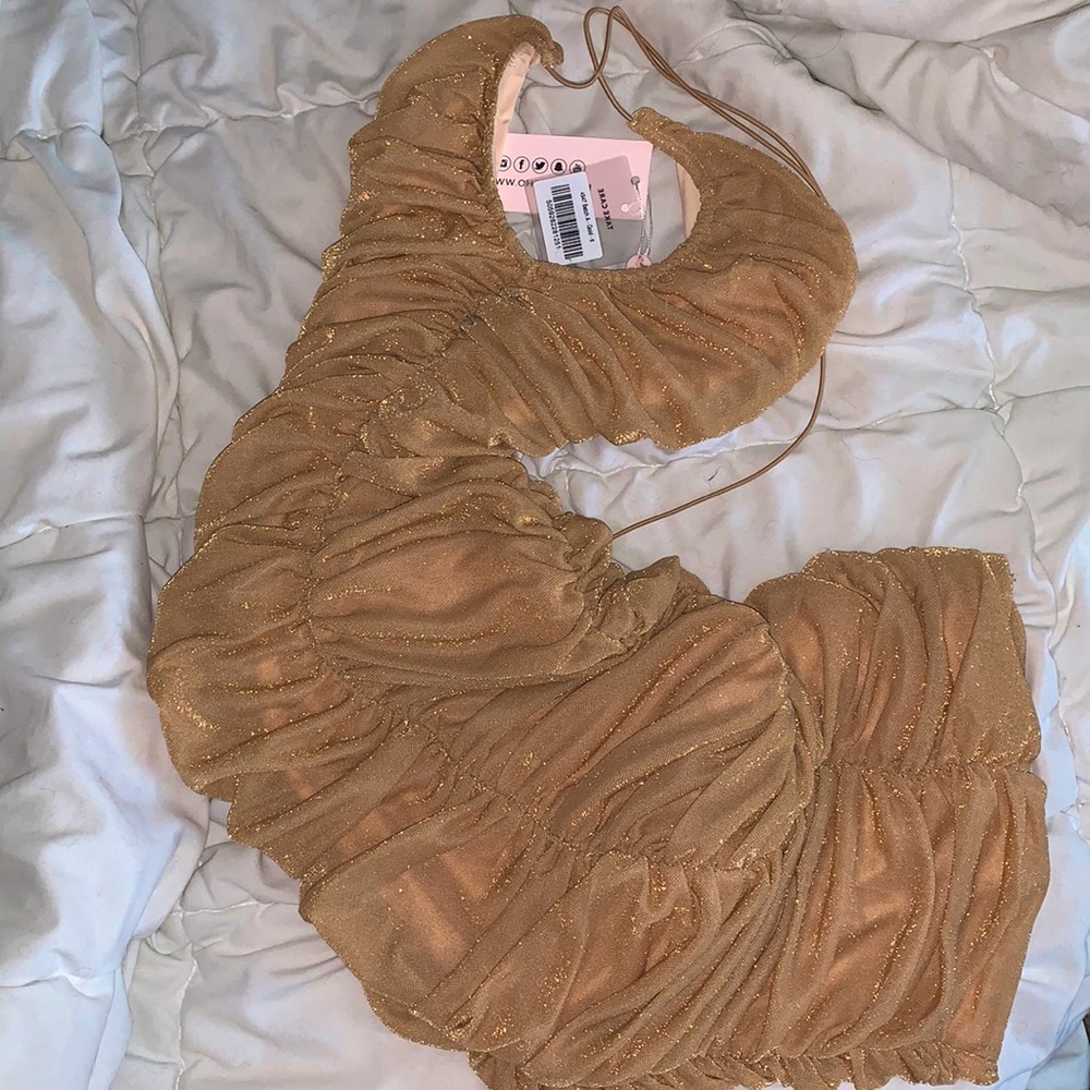 OH POLLY Glistening Midi Dress